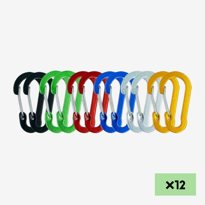 12PCS Carabiner Clip Set